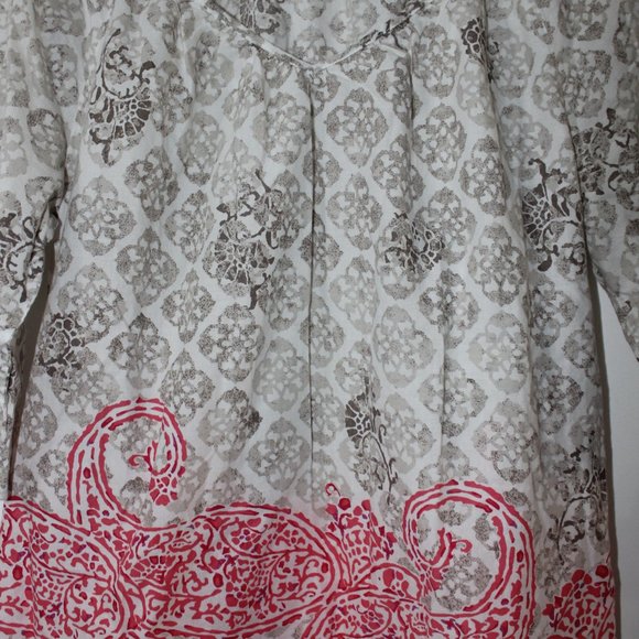 ๐จ $5 w/Bundle 2+Items ๐ฅ Merona Floral Paisley Tunic Size Medium - Picture 4 of 6